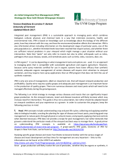 initial IPM strategy - University of Vermont