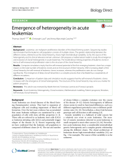 Emergence of Heterogeneity in Acute Leukemias