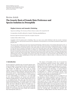 The Genetic Basis of Female Mate Preference and Species Isolation