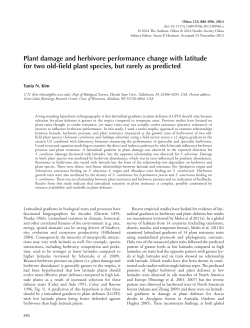 Plant damage and herbivore performance change with