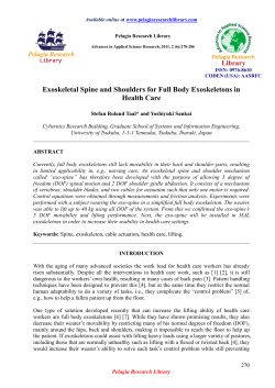 Exoskeletal Spine and Shoulders for Full Body Exoskeletons in