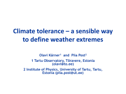 Climate tolerance – a sensible way to define weather