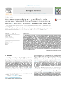 2017 Leroy et al. Ecological Indicators - UMR BOREA