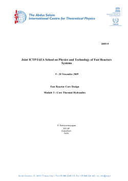 Fast Reactor Core Design Module 3 : Core Thermal - Indico