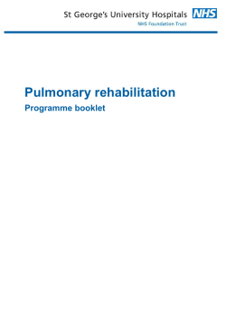 Pulmonary rehabilitation programme booklet
