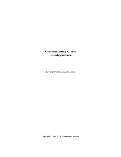 Communicating Global Interdependence