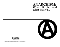 Anarchism: What It Is, What It Ain`t