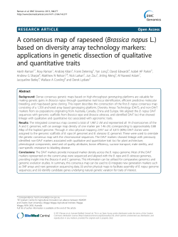 A consensus map of rapeseed (Brassica napusL.) based on
