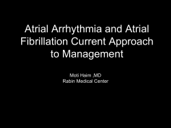 Atrial Fibrillation Current Approach to Managemant