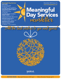 December 2015 - Meaningful Day Services