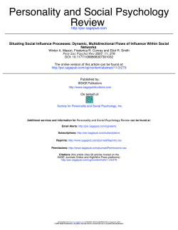 Personality and Social Psychology Review