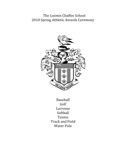 Spring Athletics Awards Booklet