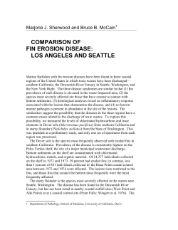 Comparison of Fin Erosion Disease: Los Angeles and Seattle
