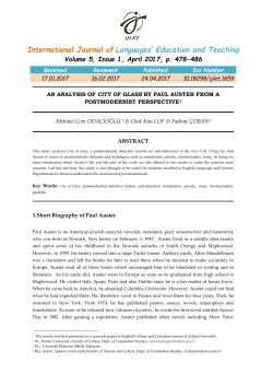 International Journal of Languages` Education and Teaching