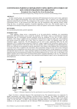 CONTINUOUS PARTICLE SEPARATION USING REPULSIVE