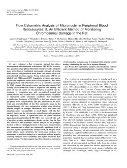 Flow Cytometric Analysis of Micronuclei in Peripheral Blood