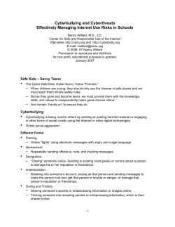 Cyber Bullying - Chenango Forks Central School District