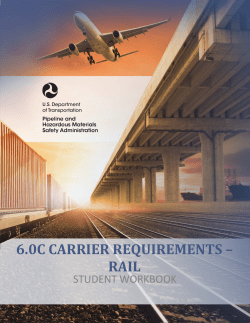 6.0C CARRIER REQUIREMENTS – RAIL