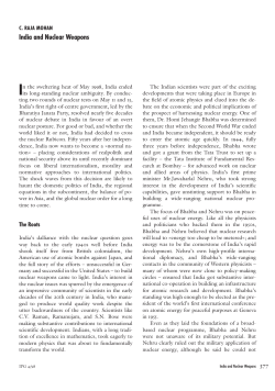India and Nuclear Weapons