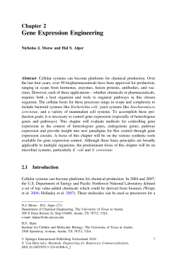 Gene Expression Engineering