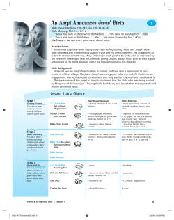 An Angel Announces Jesus` Birth