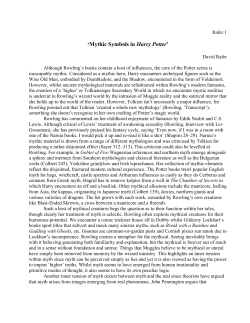 Mythic Symbols in Harry Potter - TRAN-B-300