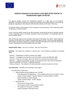 Judicial response to terrorism in the light of the Charter of