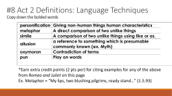 #8 Act 2 Definitions: Language Techniques