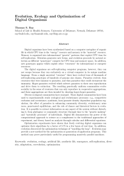 Evolution, ecology and optimization of digital organisms