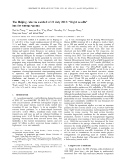 The Beijing extreme rainfall of 21 July 2012