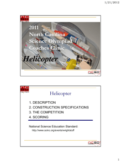 Helicopter - North Carolina Science Olympiad