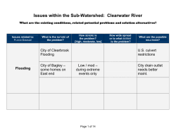 Issues within the Sub-Watershed
