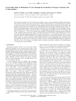 An ab initio Study of Reduction of V2O5 through the Formation of