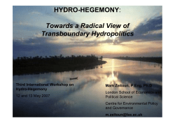 HYDRO-HEGEMONY - SOAS University of London