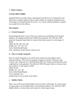 7 . Main Category JACQUARD FABRIC