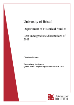 Entertaining the Queen - University of Bristol