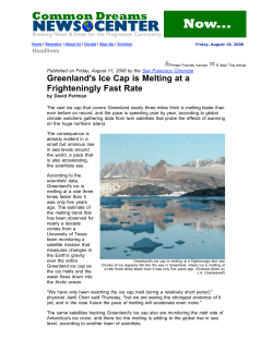 Greenland`s Ice Cap is Melting at a Frighteningly Fast Rate