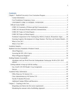 Contents - Radford University