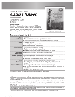 Alaska`s Natives - Houghton Mifflin Harcourt