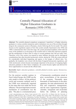 Centrally Planned Allocation of Higher Education Graduates in