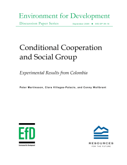 Conditional Cooperation and Social Group