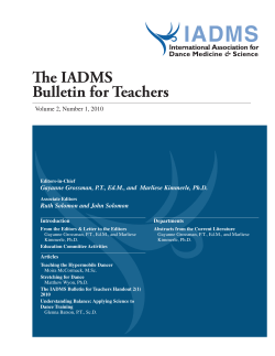 IADMS Bulletin for Teachers