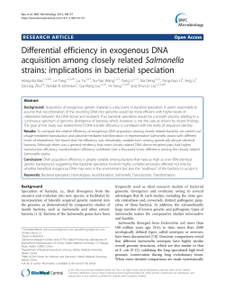 Differential efficiency in exogenous DNA acquisition among closely