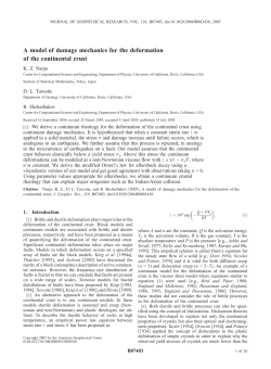 A model of damage mechanics for the deformation of the continental