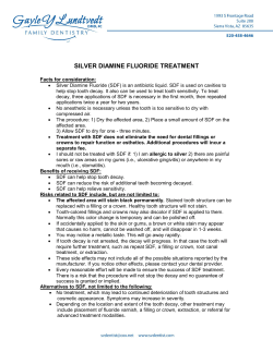 SILVER DIAMINE FLUORIDE TREATMENT