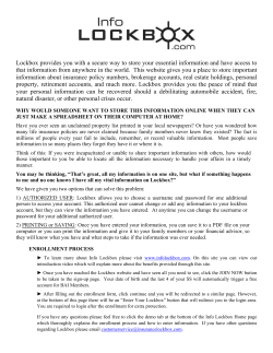 Lockbox provides you with a secure way to store your essential