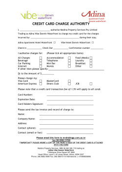 Credit Card Authorisation Form