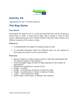 Activity #9 The Bag Game - Akron