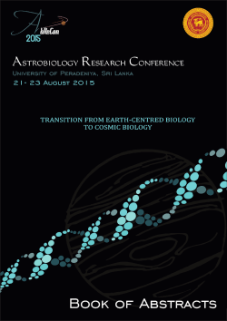 Astrobiology Research Conference 2015