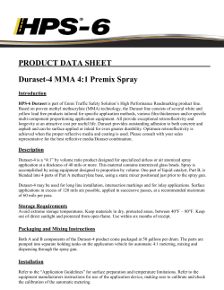 Specification - HPS-6 Duraset 4 MMA 4 1 Premix Spray